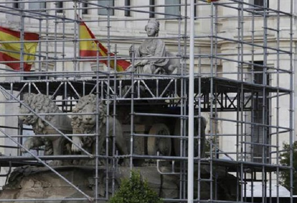 Restauración de la fuente de Cibeles