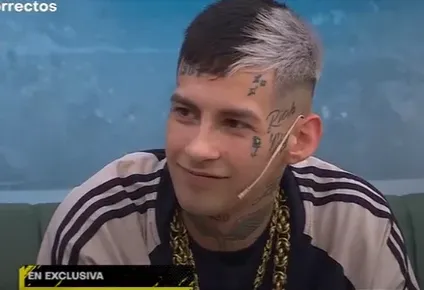 L- Gante en su reaparición televisiva.