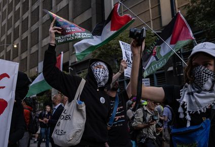 Protesta contra la guerra en Gaza en Chicago