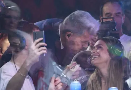 Marcelo Tinelli y Milett Figueroa