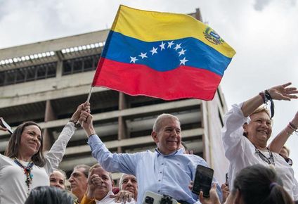 María Corina Machado fue impedida de presentarse como candidata y en su lugar se postuló Edmundo González Urrutia.