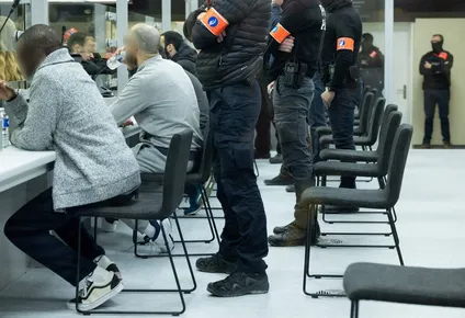 Los acusados de los atentados yihadistas en Bruselas durante el juicio