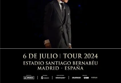 Cartel del concierto de Luis Miguel en el Estadio Santiago Bernabéu.