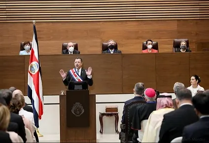 Discurso ante la asamblea legislativa del mandatario de Costa Rica, Rodrigo Robles, en su asunción como presidente en mayo de 2022