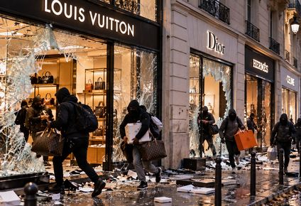 La tienda de Louis Vuitton fue una de la que sufrió un brutal saqueo durante los desmanes que ocurrieron en París.&nbsp;