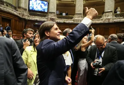 Luis Lacalle Pou durante la rendición de cuentas del pasado 2 de marzo ante la Asamblea General