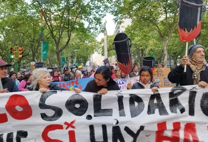 La marcha recorrió 18 de Julio este martes