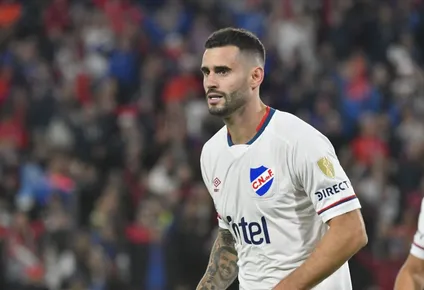 Gastón Pereiro en Nacional en 2023, su último pasaje por Uruguay