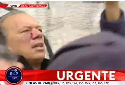 Berni fue agredido en una protesta de choferes