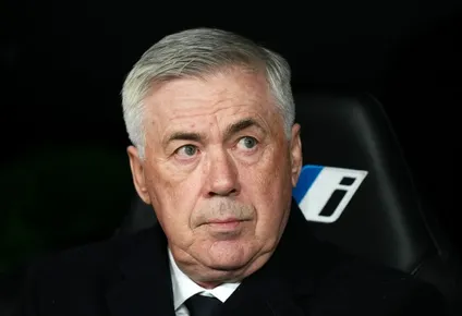 Ancelotti en rueda de prensa.