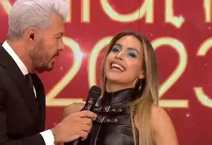 Marcelo Tinelli y Milett Figueroa