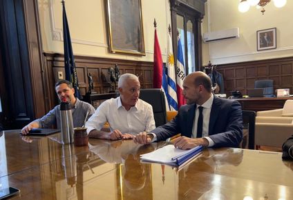 Martín Lema en reunión con Carlos Negro