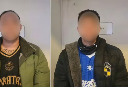 Los hinchas chilenos detenidos