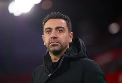 Xavi en rueda de prensa.