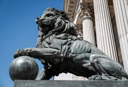Puerta de los Leones del Congreso de los Diputados (Archivo)