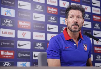 Cholo Simeone en rueda de prensa.