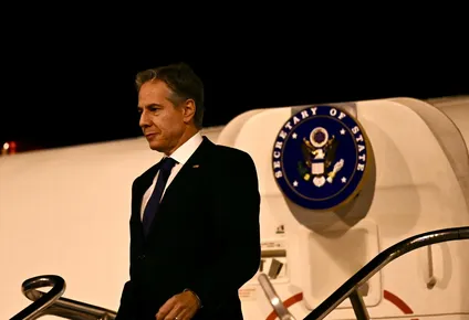 El secretario de Estado norteamericano, Anthony Blinken, arribó a Brasilia para la reunión del G20.