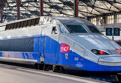 Uno de los trenes operados por la compañía francesa SNCF.
