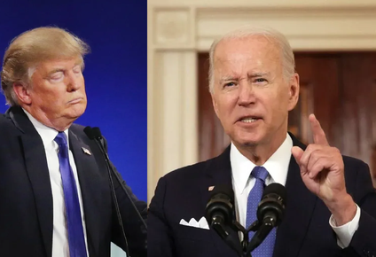 Donald Trump y Joe Biden﻿