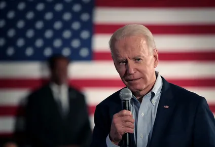 Joe Biden durante un discurso en Baja California Sur