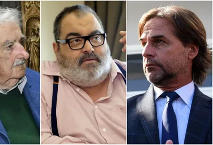 José Mujica, Jorge Lanata y Luis Lacalle Pou