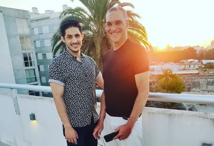 Javier junto a su padre, Juan Carlos