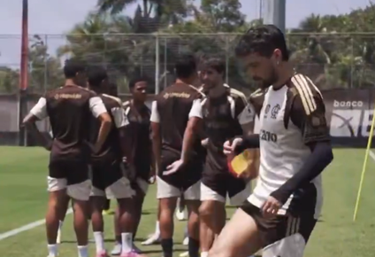 el tremendo cano viral de giorgian de arrascaeta a varela en el entrenamiento del flamengo, antes de la final de la recopa sudamericana: mira el video