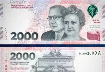 argentina: el nuevo billete de 2.000 pesos ya esta en circulacion