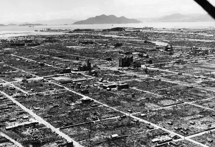 Área donde explotó la bomba atómica en Hiroshima