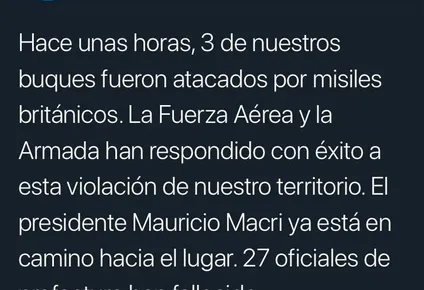 nos atacaron misiles britanicos: el hackeo a la cuenta de la prefectura argentina
