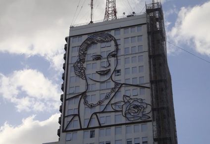 La imagen de Eva Perón en el ministerio de Desarrollo Social.