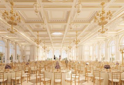 Una representación del nuevo salón de baile con capacidad para 650 personas en un nuevo edificio de 90.000 pies cuadrados.