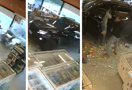 video: una camioneta termino adentro del supermercado de una estacion de servicio de ancap en punta del este