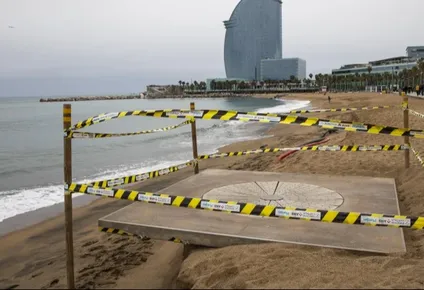 la playa de San Sebastián de Barcelona