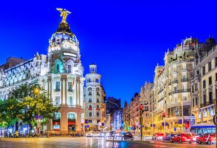 Una imagen de Gran Vía, emblemática calle de Madrid