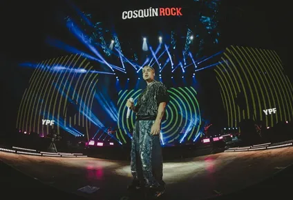 Tiago PZK durante su concierto en el Cosquín Rock de 2024