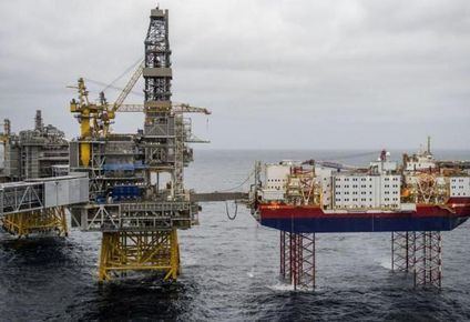 Imagen ilustrativa de explotración petrolera en Noruega