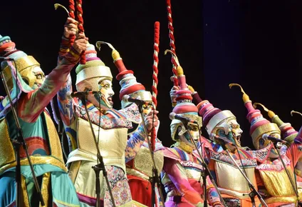 Curtidores de Hongos en su participación por la primera rueda del Carnaval 2022.
