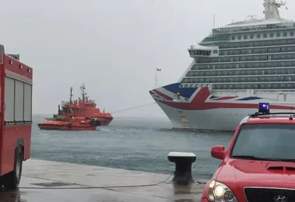 Un crucero se soltó de las amarras en Mallorca.