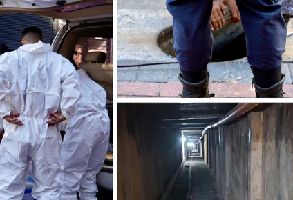 Imágenes del robo frustrado en Ciudad Vieja y el túnel del intento de robo en banco de San Isidro (Argentina)&nbsp;
