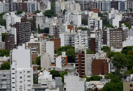 Vista aérea de Montevideo.&nbsp;