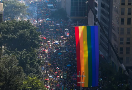 Gran marcha LGBTQ+ en São Paulo, Brasil