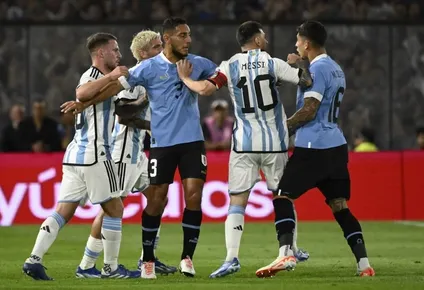 El cruce entre la selección de Argentina y la selección uruguaya