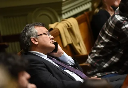 Santiago González, director de Convivencia y Seguridad Ciudadana del Ministerio del Interior, en el Parlamento
