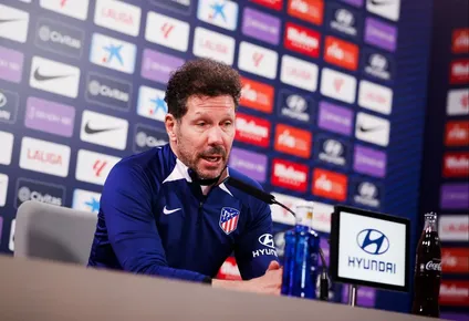 Cholo Simeone en rueda de prensa.