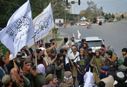 Talibanes en Kabul