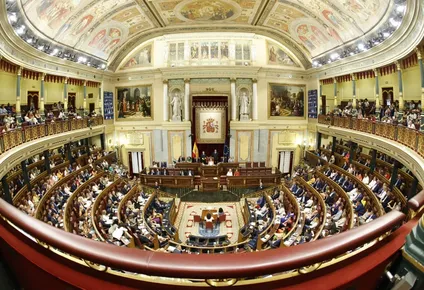 Plano general del hemiciclo del Congreso.
