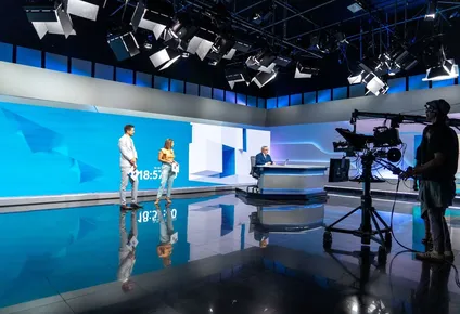 La escenografía del nuevo Telenoche, el informativo de Canal 4