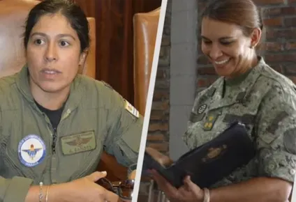 Las recientemente ascendidas a coronel: Ana Inés Sandes, Andrea de los Santos y María Eugenia Etcheverry