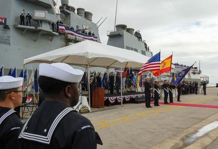 En la base naval de Rota hay espacios compartidos entre los militares españoles y los estadounidenses.